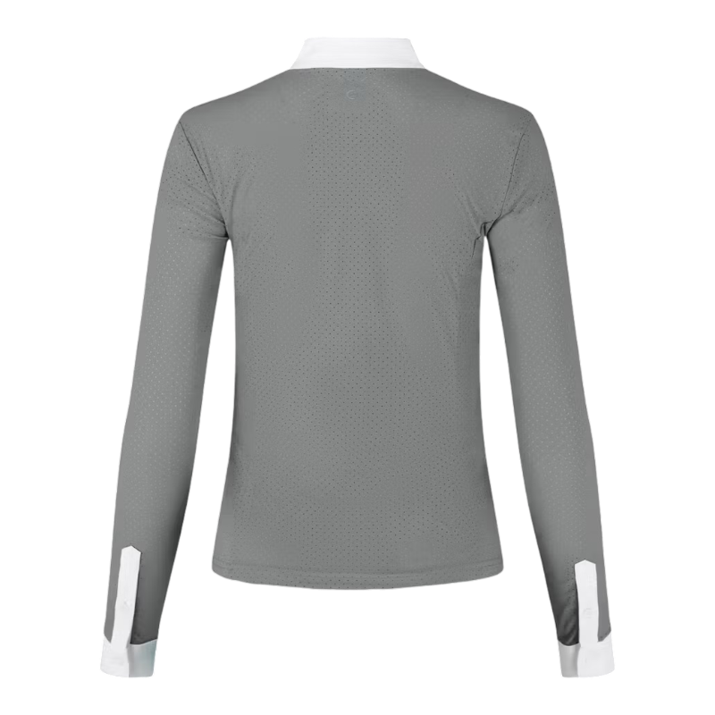 Kentucky Horsewear - Polo de concours manches longues femme Heritage Air gris