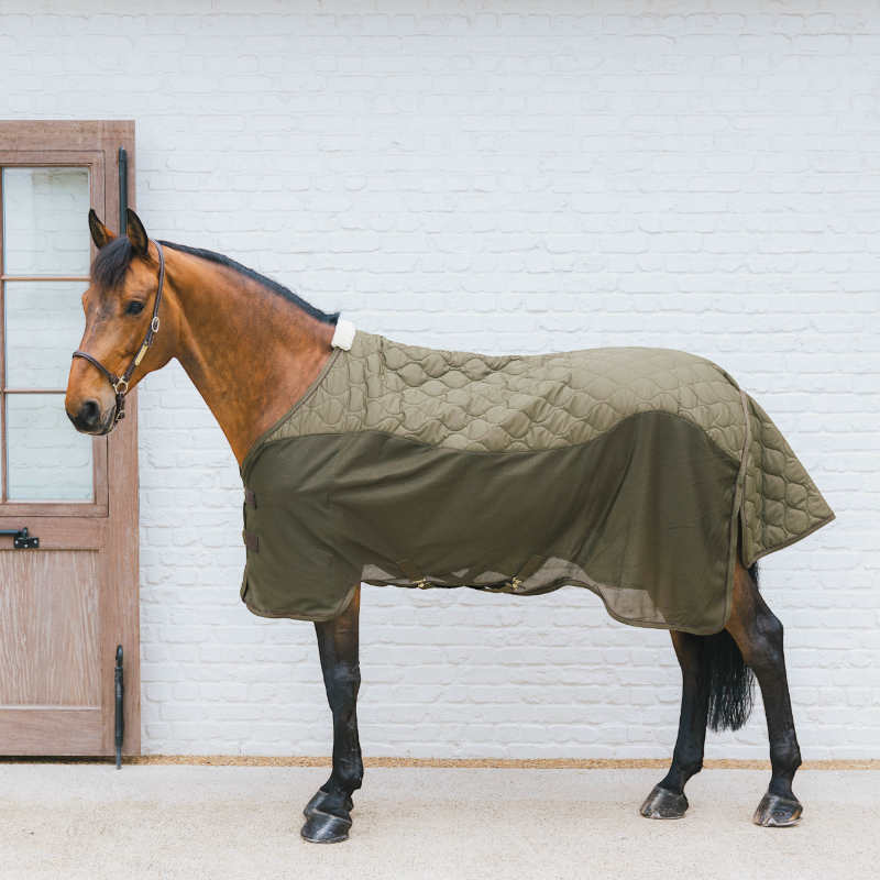 Kentucky Horsewear - Couverture polaire Transport Combo Cooler Fleece vert sapin | - Ohlala
