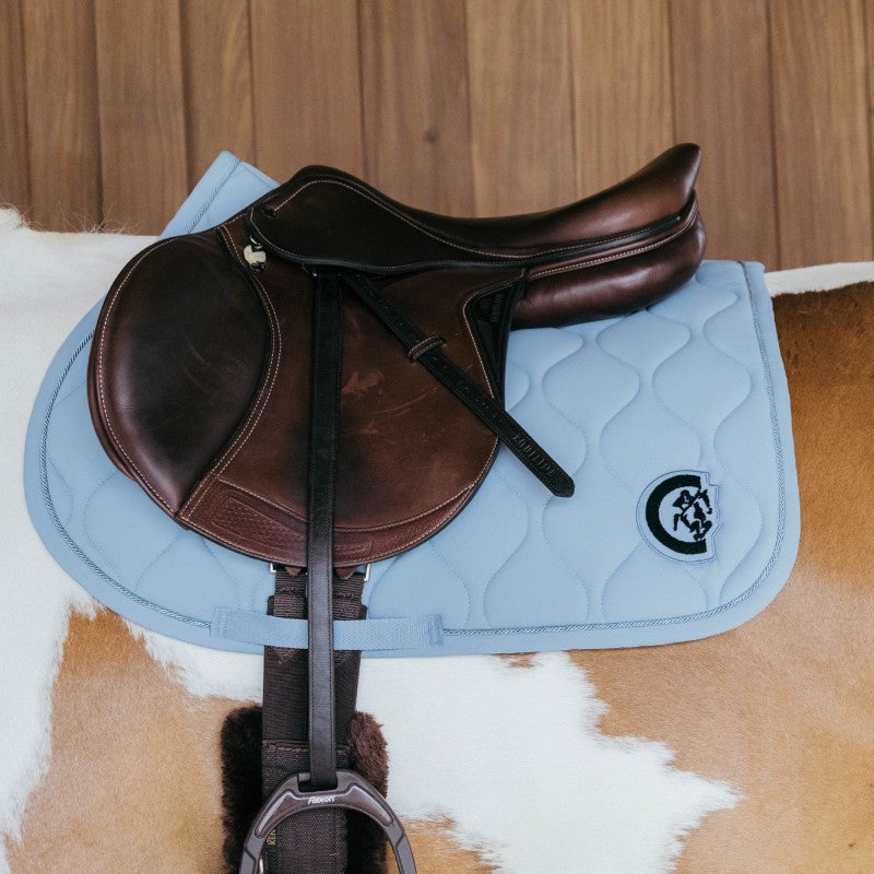 Kentucky Horsewear - Tapis de selle Wave jumping 3D logo bleu clair | - Ohlala