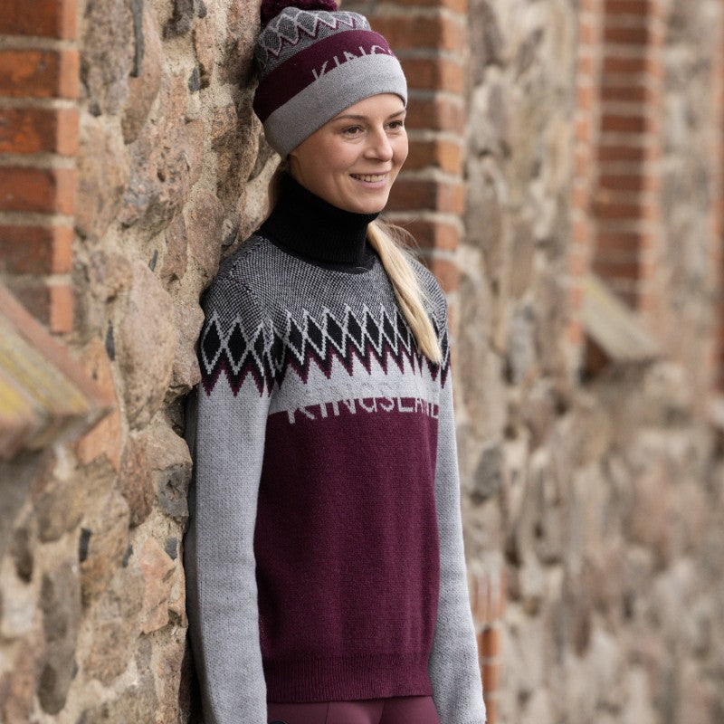 Kingsland - Pull tricoté col montant unisexe KLMontez noir