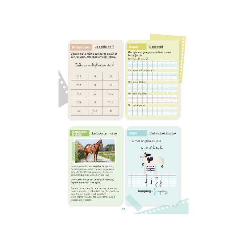 Lavauzelle - Cahier d'activités sur le thème du cheval niveau CE2 | - Ohlala