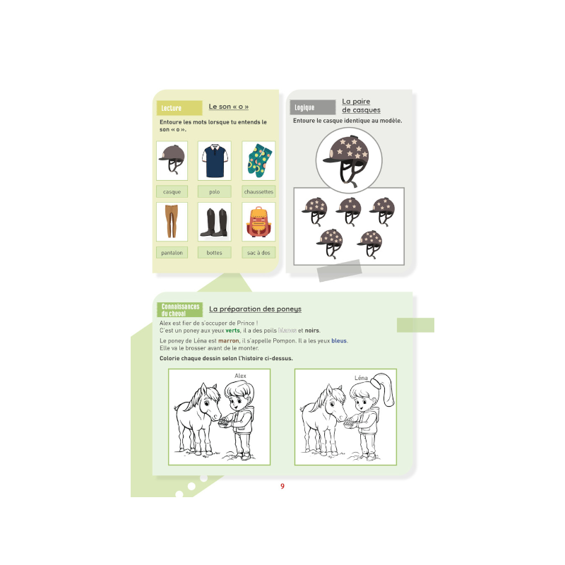 Lavauzelle - Cahier d'activités sur le thème du cheval niveau Grande Section | - Ohlala