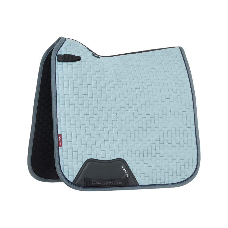 Tapis De Selle Contact étroit LeMieux, Couleur Azur/encre/mûrier, Satiné - Neuf, Fabriqué Au Royaume-Uni