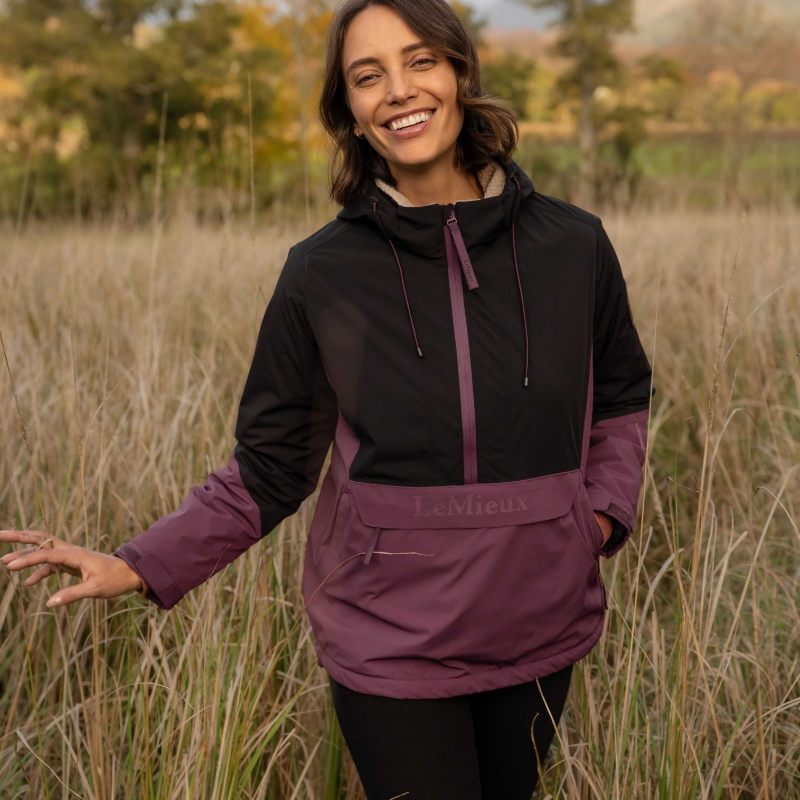 LeMieux - Anorak imperméable femme Phoebe noir/ bramble