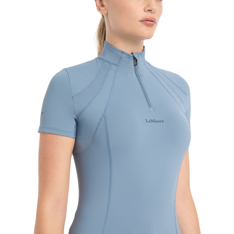 Lemieux - Baselayer manches courtes femme Mia Mesh ice blue | - Ohlala