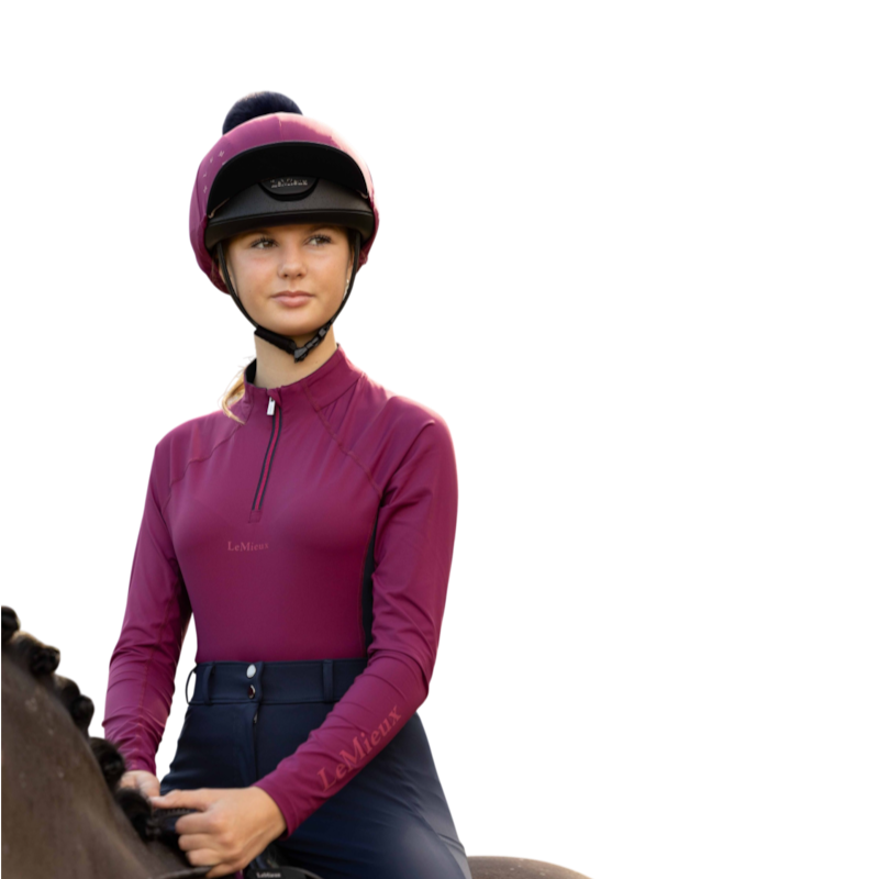 Baselayer manches longues enfant Classique Young Rider blackberry - LeMieux