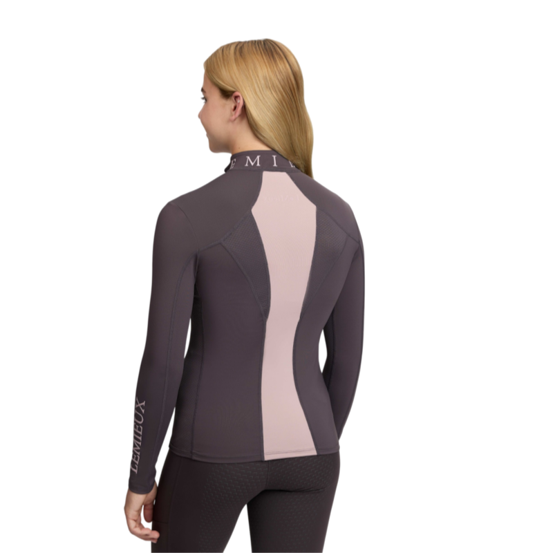 LeMieux - Baselayer manches longues enfant Rider Mia Mesh cocoa