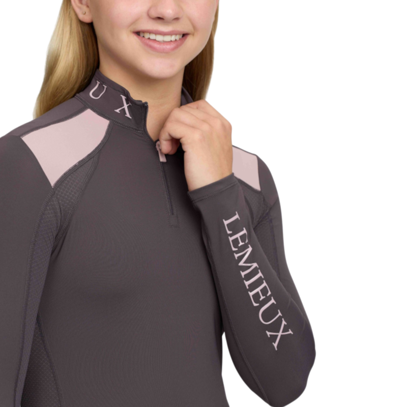 LeMieux - Baselayer manches longues enfant Rider Mia Mesh cocoa