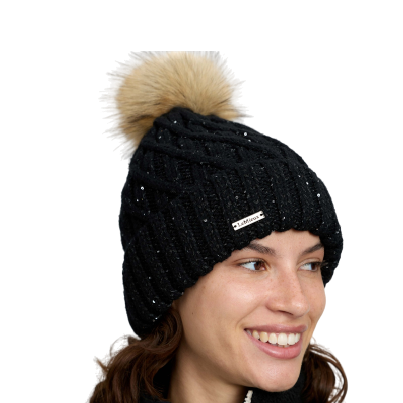 LeMieux - Bonnet femme Bernie Sequin noir
