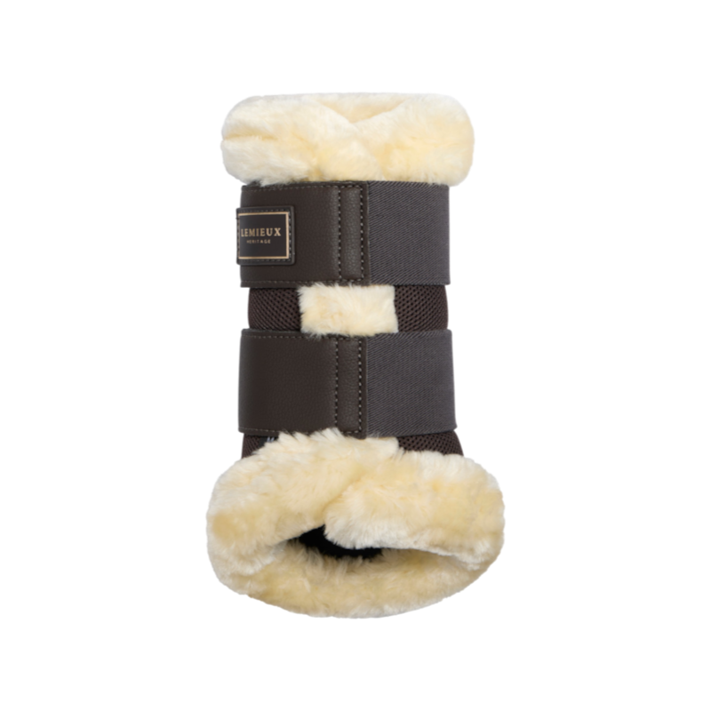 LeMieux - Guêtres fermées Heritage Fleece Edged cocoa