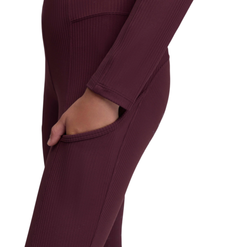 LeMieux - Legging d’équitation enfant Pull-on Ribbed Orla bramble