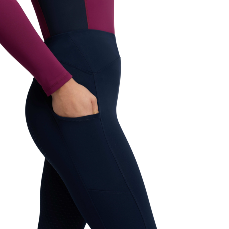LeMieux - Legging d'équitation fille Pull-on brossé Young Rider Nell marine