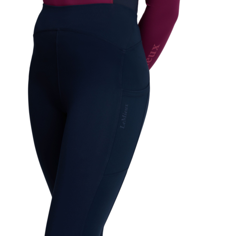 LeMieux - Legging d'équitation fille Pull-on brossé Young Rider Nell marine