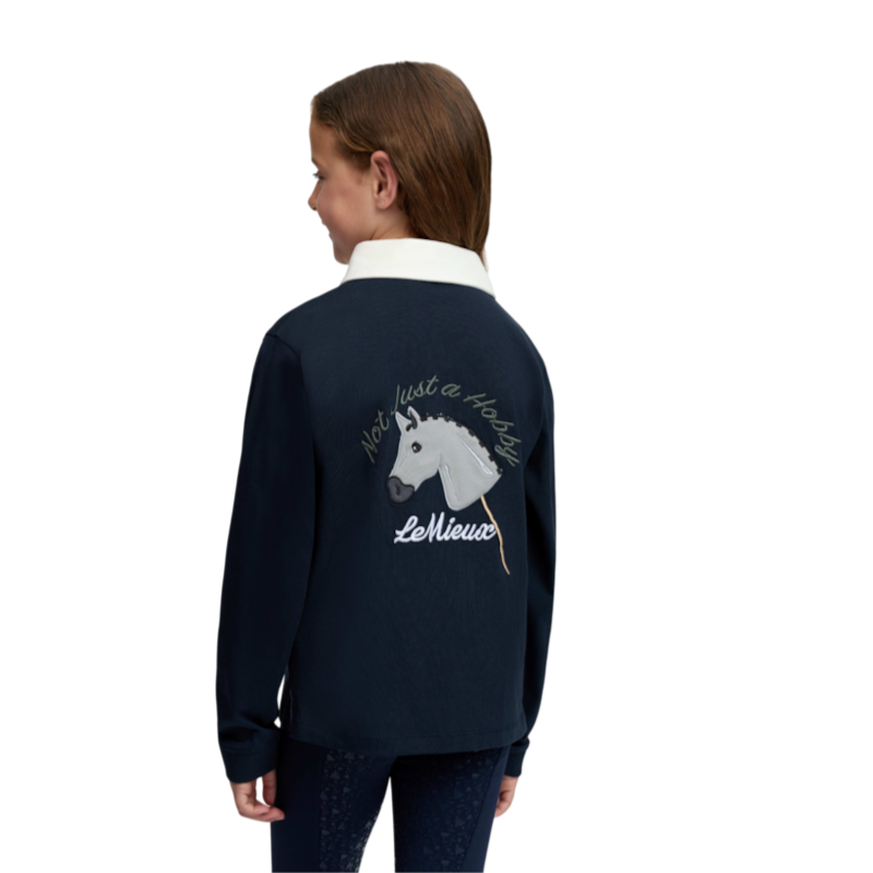 LeMieux - Polo manches longues enfant Mini Roman Rugby marine