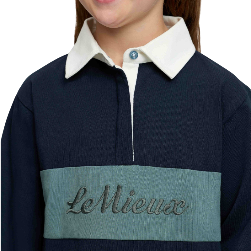 LeMieux - Polo manches longues enfant Mini Roman Rugby marine