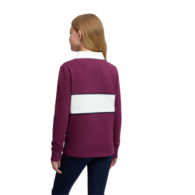LeMieux - Polo manches longues enfant Riley Rugby blackberry