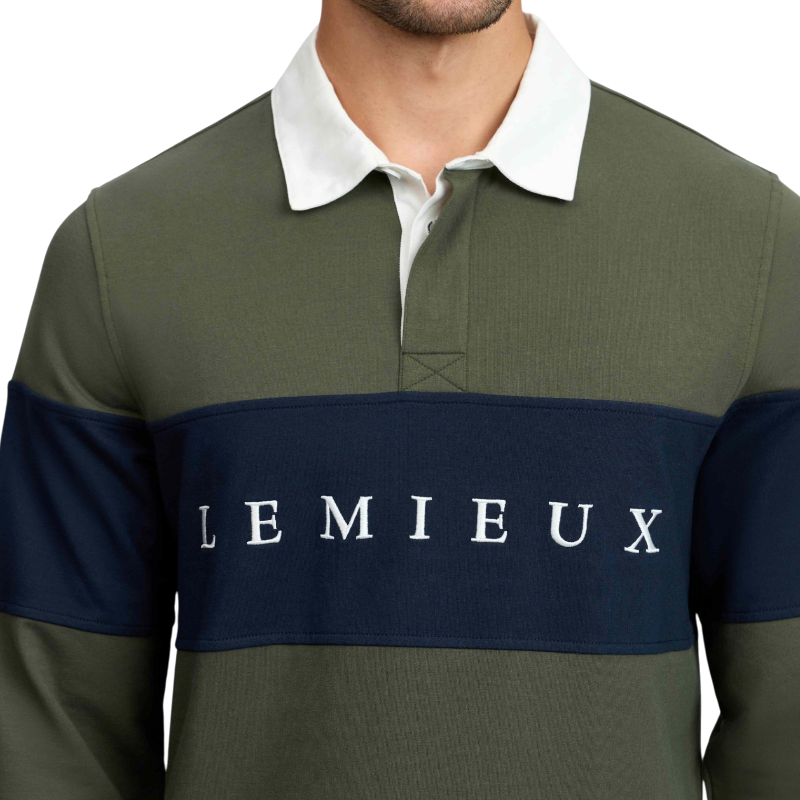 LeMieux - Polo manches longues homme Rugby olive