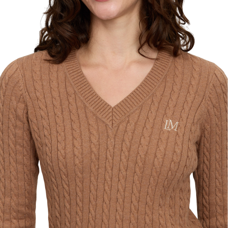 LeMieux - Pull col V femme Cora caramel
