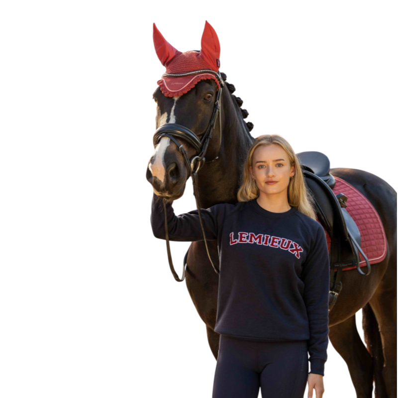 LeMieux - Sweat col rond femme Vida Varsity marine