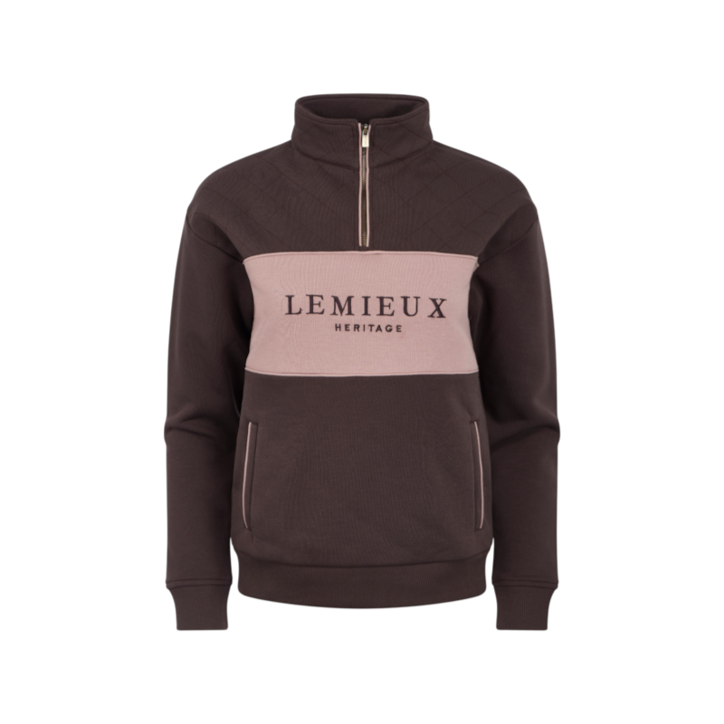 LeMieux - Sweat col zippé femme Heritage cocoa