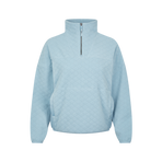 Lemieux - Sweat manches longues femme Dana quarter zip glacier | - Ohlala