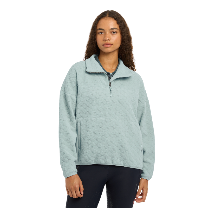 Lemieux - Sweat manches longues femme Dana quarter zip glacier