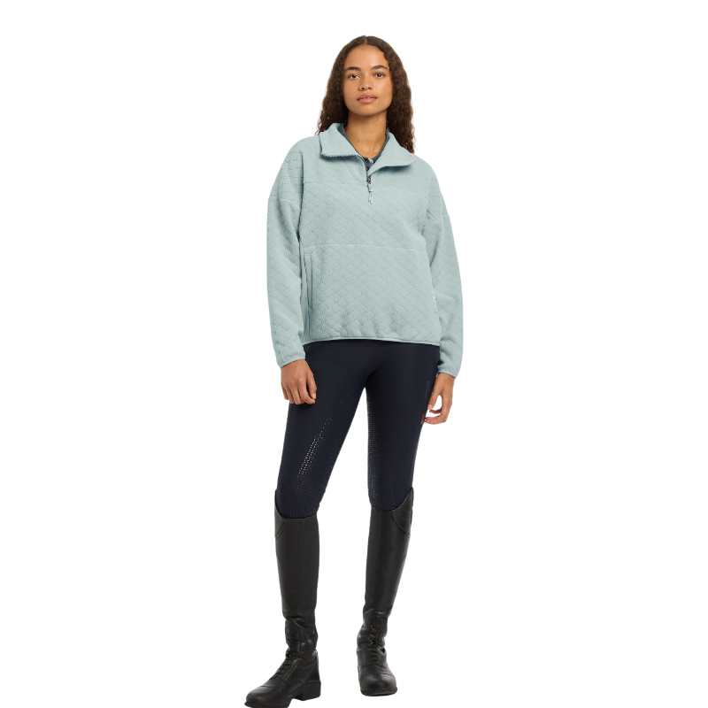 Lemieux - Sweat manches longues femme Dana quarter zip glacier