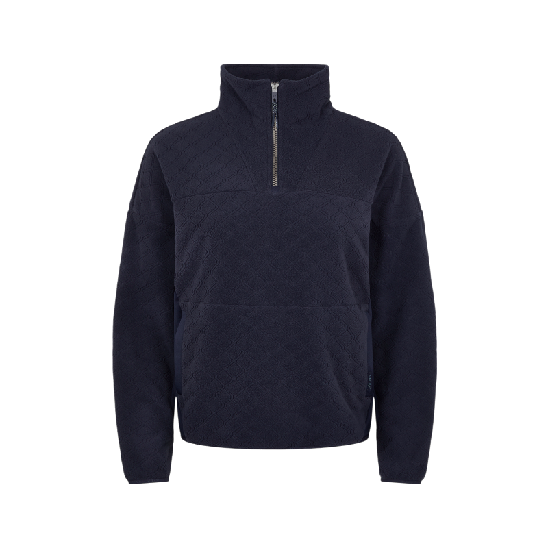 Lemieux - Sweat manches longues femme Dana quarter zip marine | - Ohlala