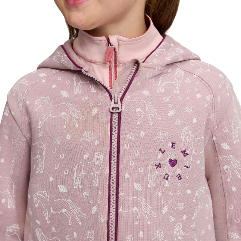 LeMieux - Sweat zippé à capuche enfant Mini Charlie wild rose