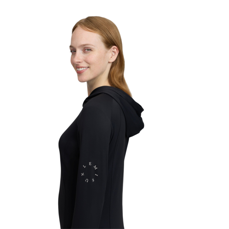 LeMieux - T-shirt technique à capuche manches longues femme Heidi noir