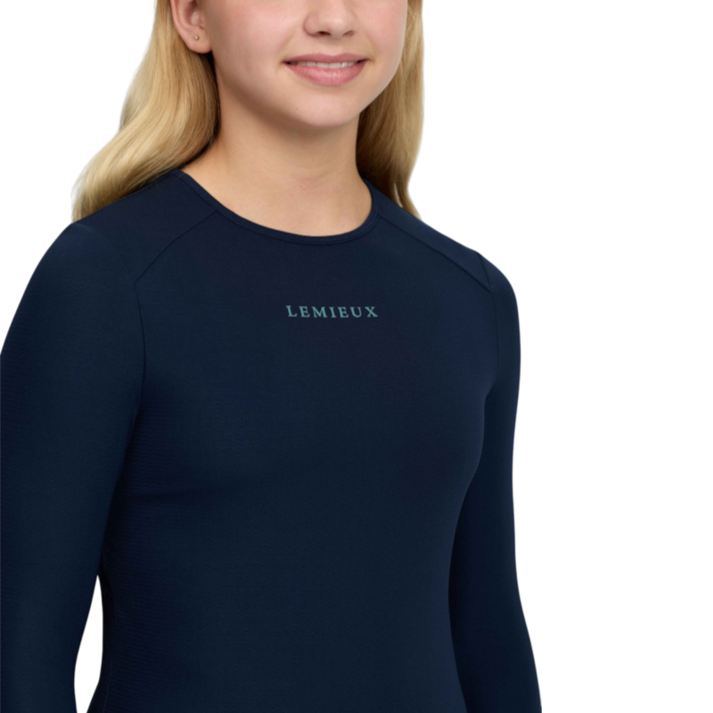 LeMieux - T-shirt technique manches longues enfant Hybrid Sports marine