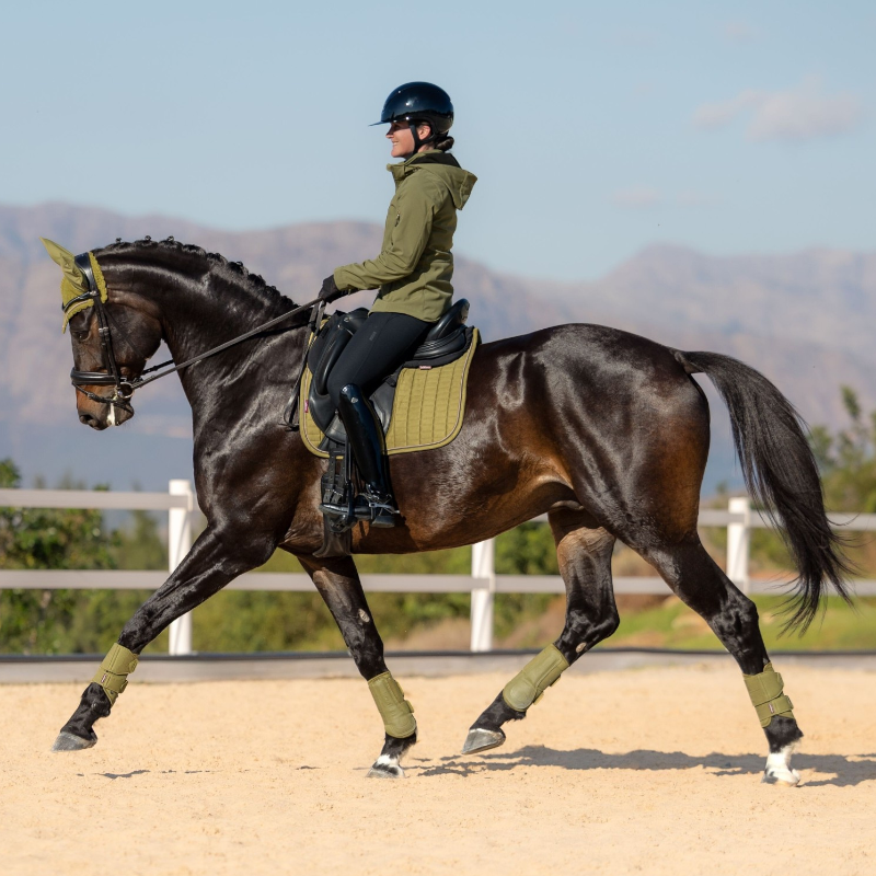 LeMieux - Tapis de dressage Suede Square gooseberry