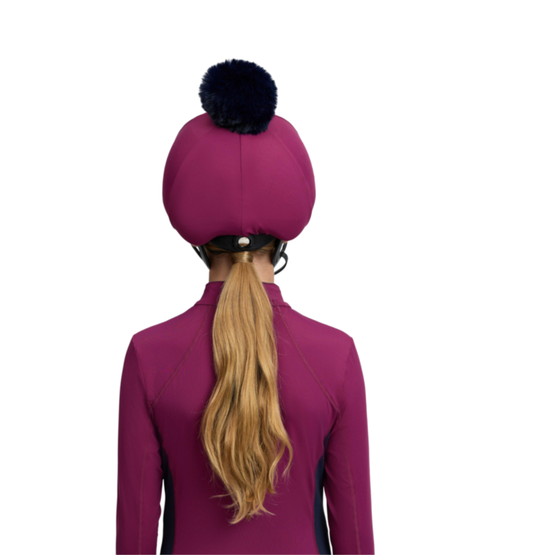 LeMieux - Toque de casque à pompon amovible Classique blackberry