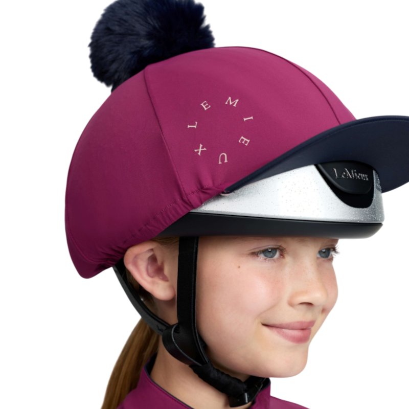 LeMieux - Toque de casque à pompon amovible Classique blackberry