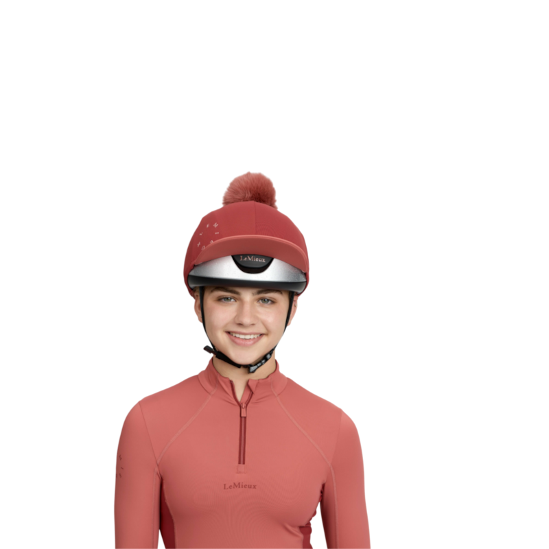 LeMieux - Toque de casque à pompon amovible Classique russet