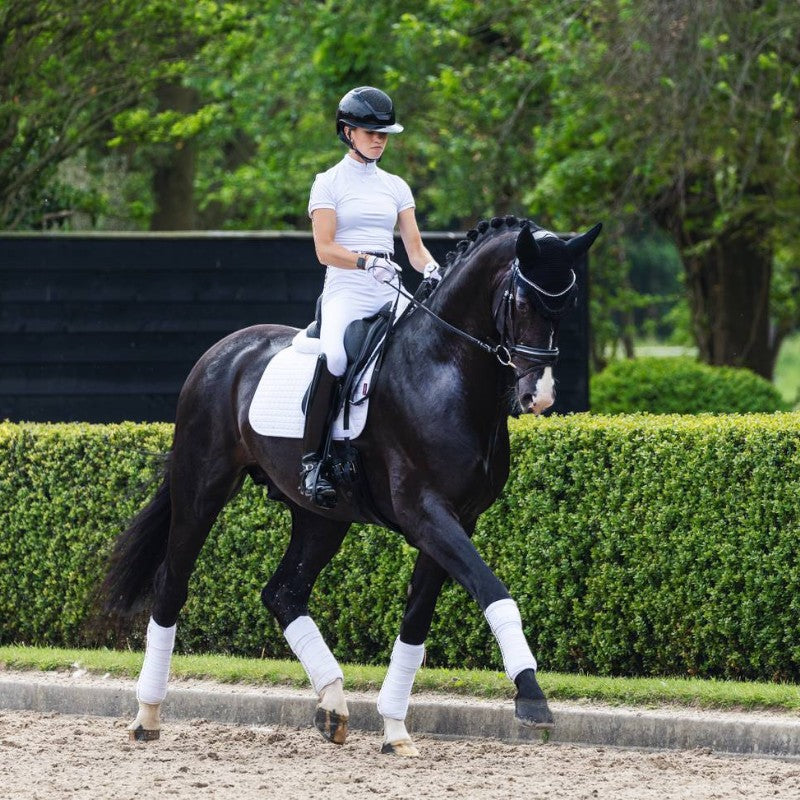 Lemieux - Tapis de dressage Square Suede Close Contact blanc | - Ohlala