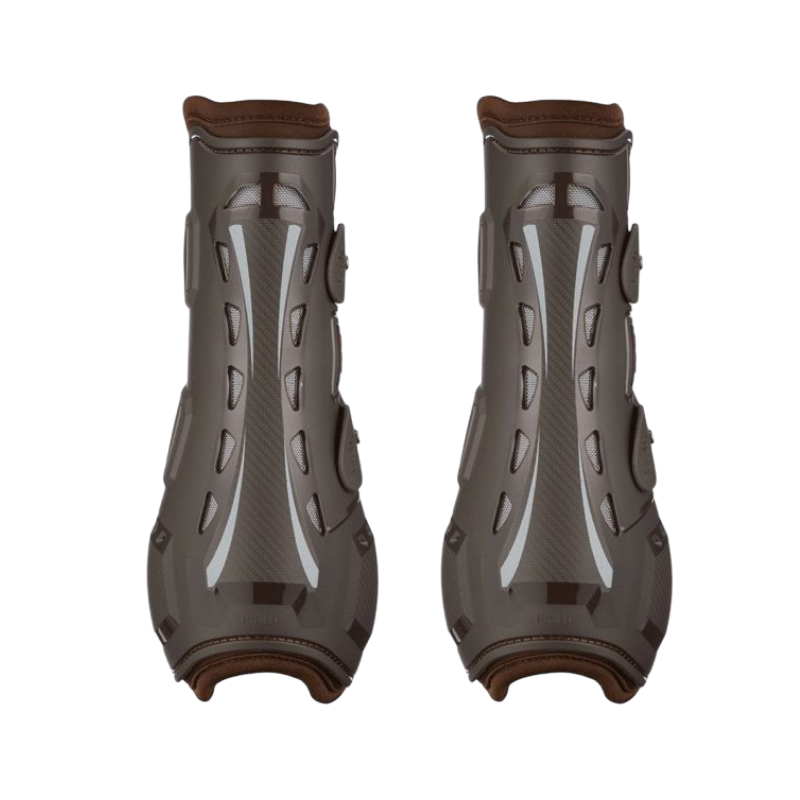 LeMieux - Guêtres ouvertes Impact Responsive gel marron x2 | - Ohlala