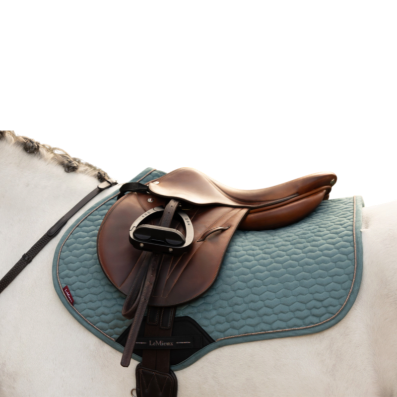 Tapis de selle Square Close Contact Suede Mini aloe - LeMieux