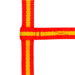 Norton - Verstelbaar veulenhalster rood/geel | - Ohlala