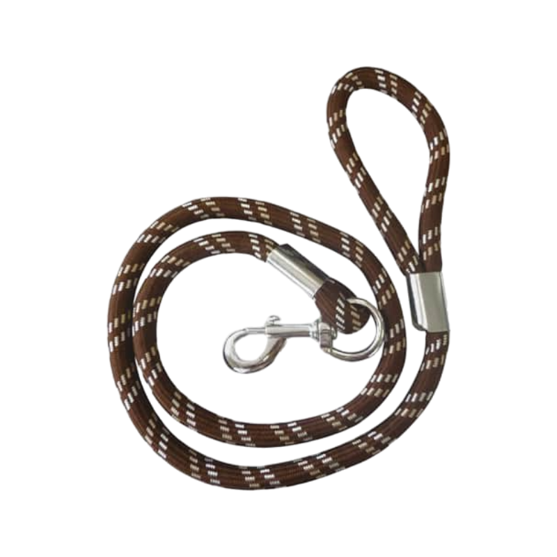 Diego & Louna - Laisse corde épaisse choco/beige | - Ohlala