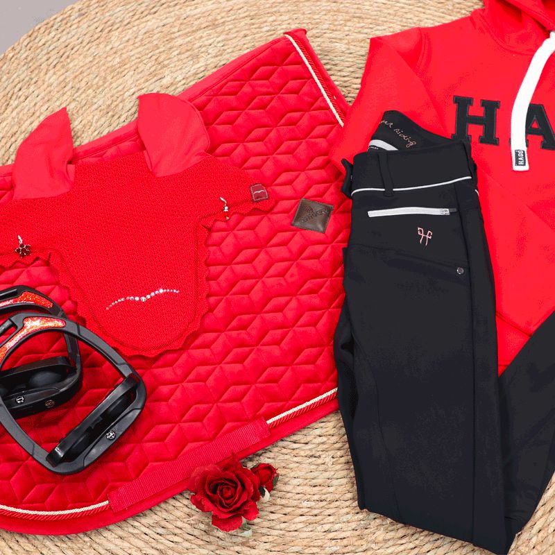 Kentucky Horsewear - Lucky Charms rouge/marron clair | - Ohlala