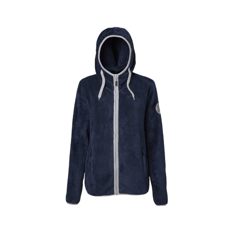 Pull Polaire Femme Mountain Warehouse – Bleu, Taille 16, Capuche, 1/2 Zip – Occasion