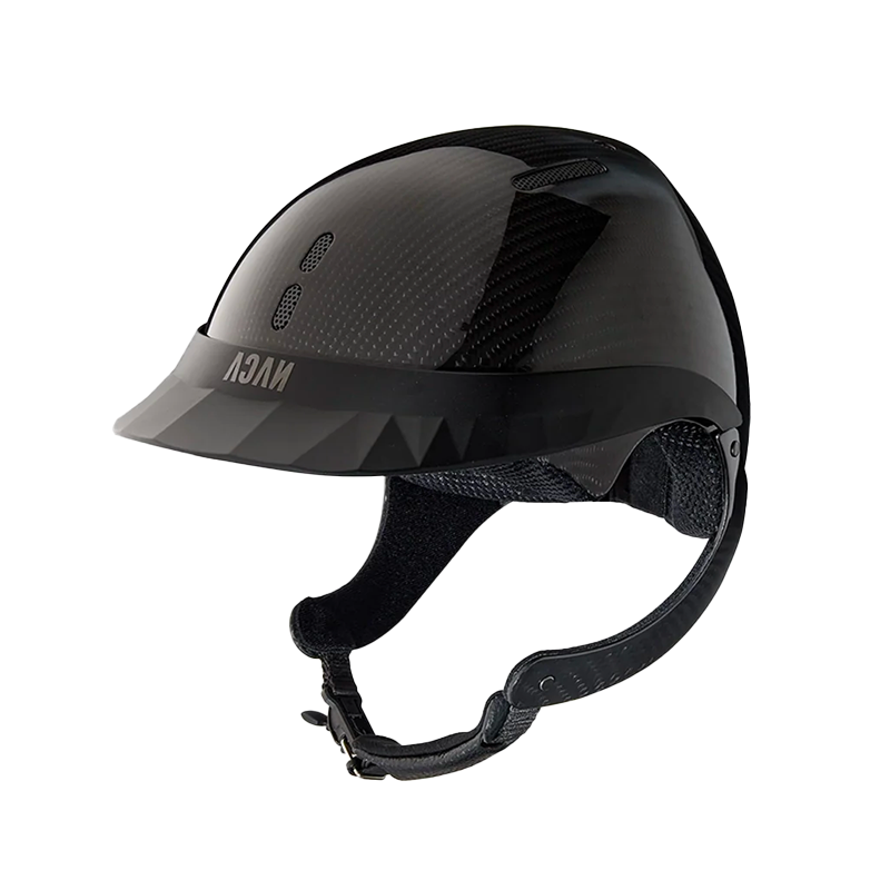 NACA - Casque d'équitation Gravity XP visière standard carbon brillant noir | - Ohlala
