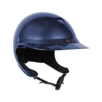 NACA - Casque d'équitation visière polo Comète XP bleu brillant | - Ohlala