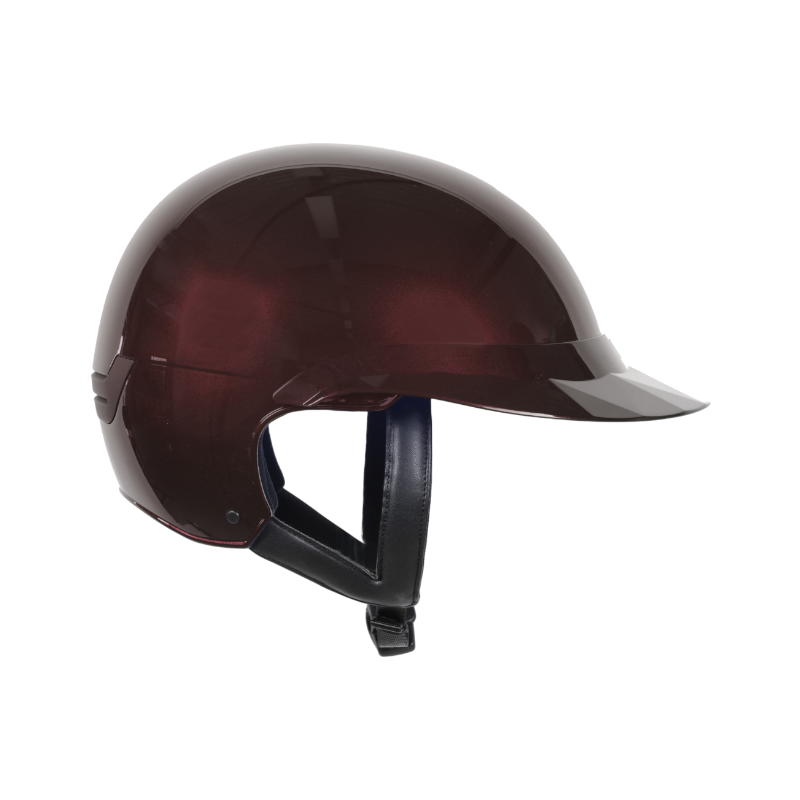 NACA - Casque d'équitation visière polo Comète S prune brillant