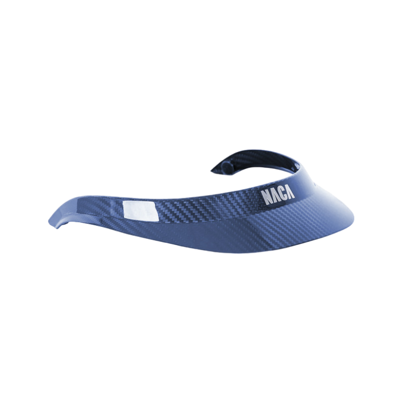 NACA - Visière M carbone brillante bleu logo argent | - Ohlala