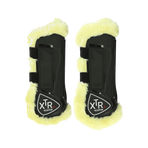 Norton - Paardenbeenbeschermers XTR schapenvacht zwart x2 | - Ohlala