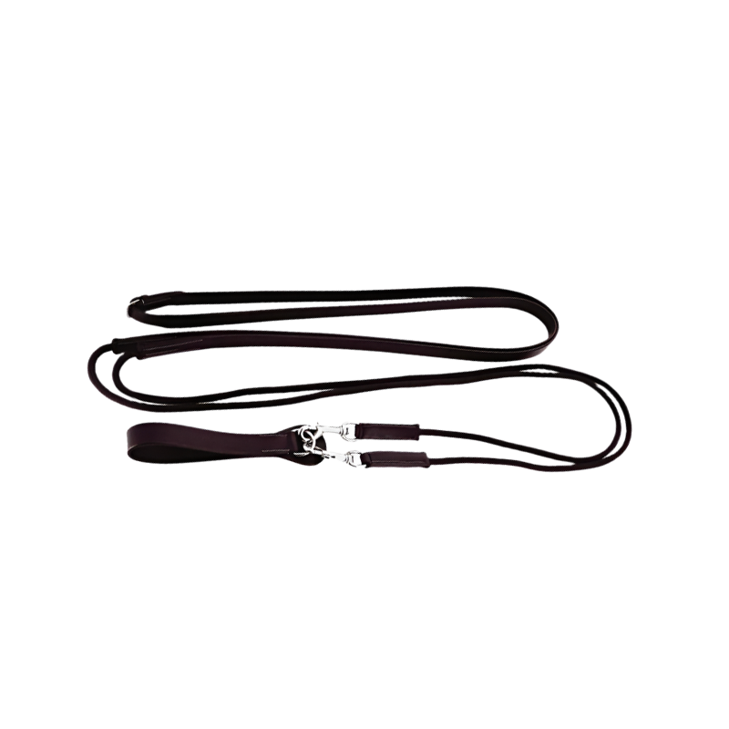 Norton - Rênes allemande cuir/corde noir | - Ohlala