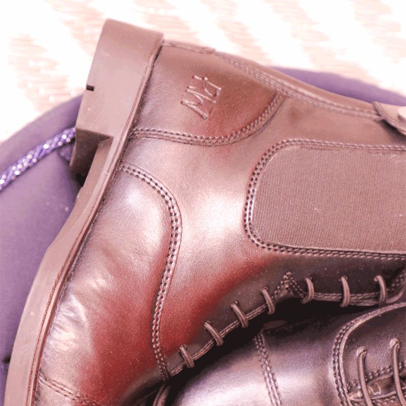 Riding World - Boots synthétique à lacets | - Ohlala