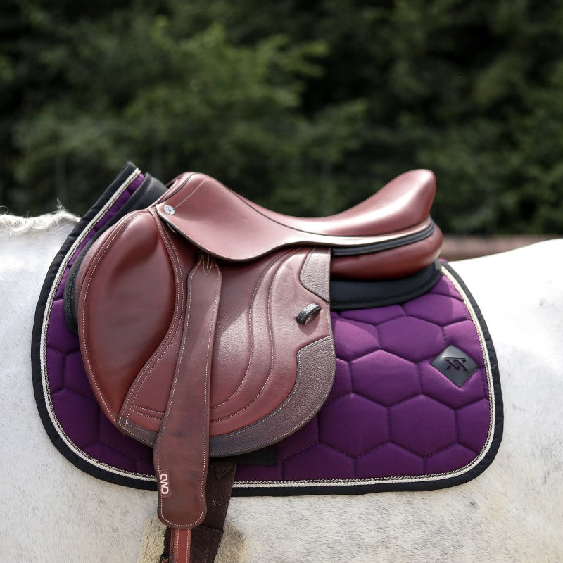 Oxxer - Tapis de selle Intemporel aubergine | - Ohlala